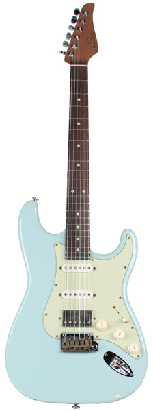 ギター Suhr Classic S Antique Roasted SonicBlue Suhr Classic Antique Roasted Guitar - Sonic Blue, Rosewood, HSS