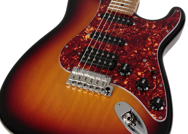 Suhr Limited Classic S Paulownia Guitar, 3-Tone Burst | Humbucker