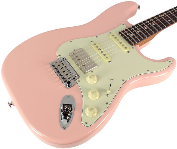 Suhr Select Classic S HSS Roasted Flamed Guitar, Shell Pink