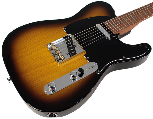 Suhr Select Classic T Roasted, Flamed, Swamp Ash, 2-Tone Tobacco