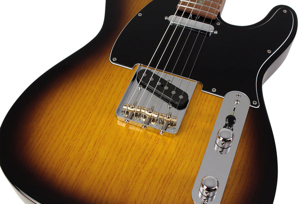 Suhr Select Classic T Roasted, Flamed, Swamp Ash, 2-Tone Tobacco