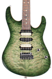 Suhr Modern Select Guitar, Quilted Maple, Trans Green Burst