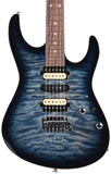 Suhr Modern Select Guitar, Quilted Maple, Trans Whale Blue Burst