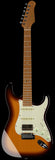 Suhr Select Classic S HSS Guitar, Roasted Neck, Maple, 3 Tone Burst, Aged Green