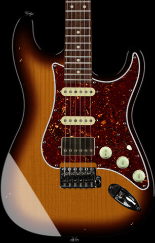 Suhr Select Classic S Antique HSS Guitar, Roasted Neck, 3-Tone Sunburst, Tortoise Shell