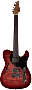 Suhr Select Alt T Guitar, Faded Trans Wine Red Burst, Black PG