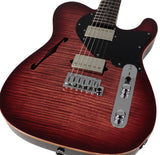Suhr Select Alt T Guitar, Faded Trans Wine Red Burst, Black PG