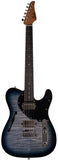 Suhr Select Alt T Guitar, Faded Trans Whale Blue Burst, Black PG