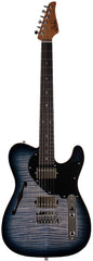Suhr Select Alt T Guitar, Faded Trans Whale Blue Burst, Black PG