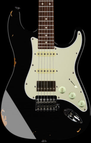 Suhr Select Classic S Antique HSS Guitar, Roasted Neck, Black