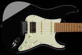 Suhr Select Classic S HSS Guitar, Roasted Neck, Maple, Black, Aged Green