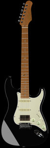 Suhr Select Classic S HSS Guitar, Roasted Neck, Maple, Black, Aged Green