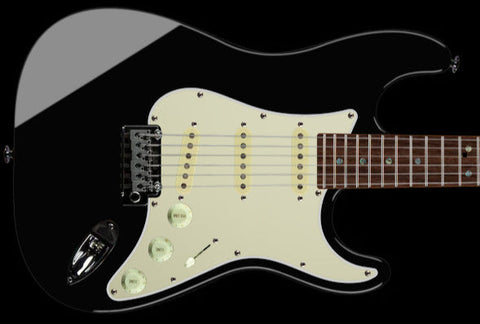 Suhr Select Classic S Guitar, Roasted Neck, Black, Aged Green