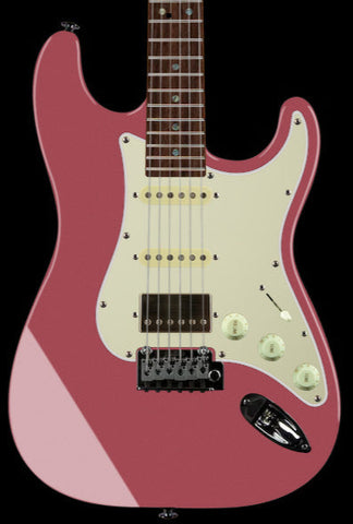 Suhr Select Classic S HSS Guitar, Roasted Neck, Burgundy Mist, Aged Green