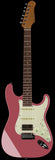 Suhr Select Classic S HSS Guitar, Roasted Neck, Burgundy Mist, Aged Green