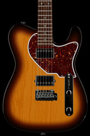 Suhr Select Classic T HH Guitar, Roasted Flamed Neck, 3-Tone Burst, Rosewood