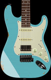 Suhr Select Classic S Antique HSS Guitar, Roasted Neck, Daphne Blue, Rosewood