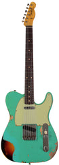 Fender Custom Shop Limited 1960 Telecaster Custom, Heavy Relic, Aged Sea Foam Green Over 3-Color Sunburst