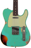 Fender Custom Shop Limited 1960 Telecaster Custom, Heavy Relic, Aged Sea Foam Green Over 3-Color Sunburst