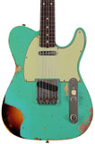 Fender Custom Shop Limited 1960 Telecaster Custom, Heavy Relic, Aged Sea Foam Green Over 3-Color Sunburst