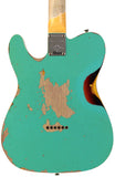 Fender Custom Shop Limited 1960 Telecaster Custom, Heavy Relic, Aged Sea Foam Green Over 3-Color Sunburst