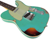 Fender Custom Shop Limited 1960 Telecaster Custom, Heavy Relic, Aged Sea Foam Green Over 3-Color Sunburst