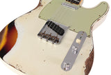 Fender Custom Shop Limited 1960 Telecaster Custom, Heavy Relic, Aged Olympic White Over 3-Color Sunburst