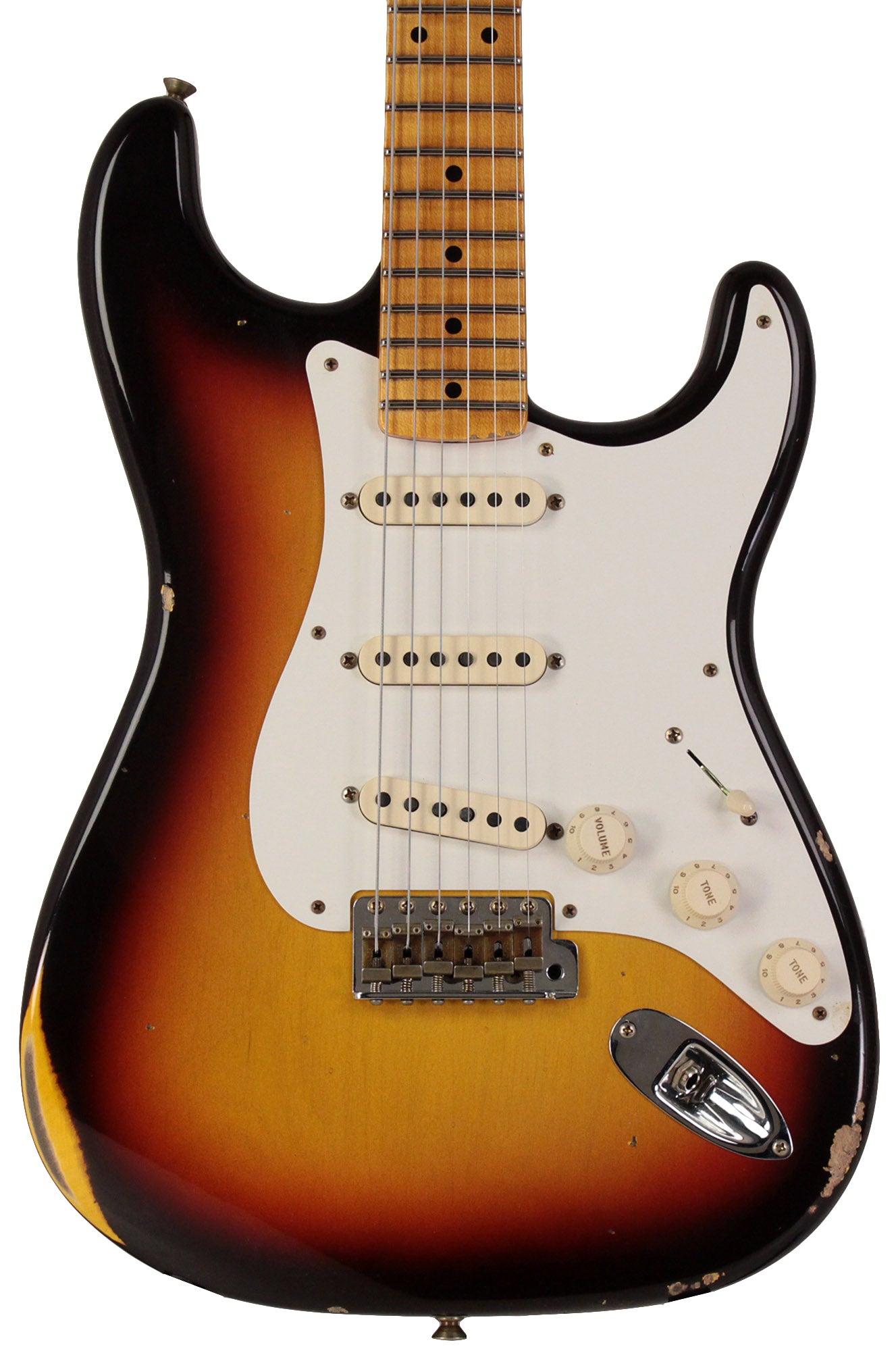Fender Custom Shop 58 Stratocaster Relic Aged Chocolate 3 Color Sunburst Guitar