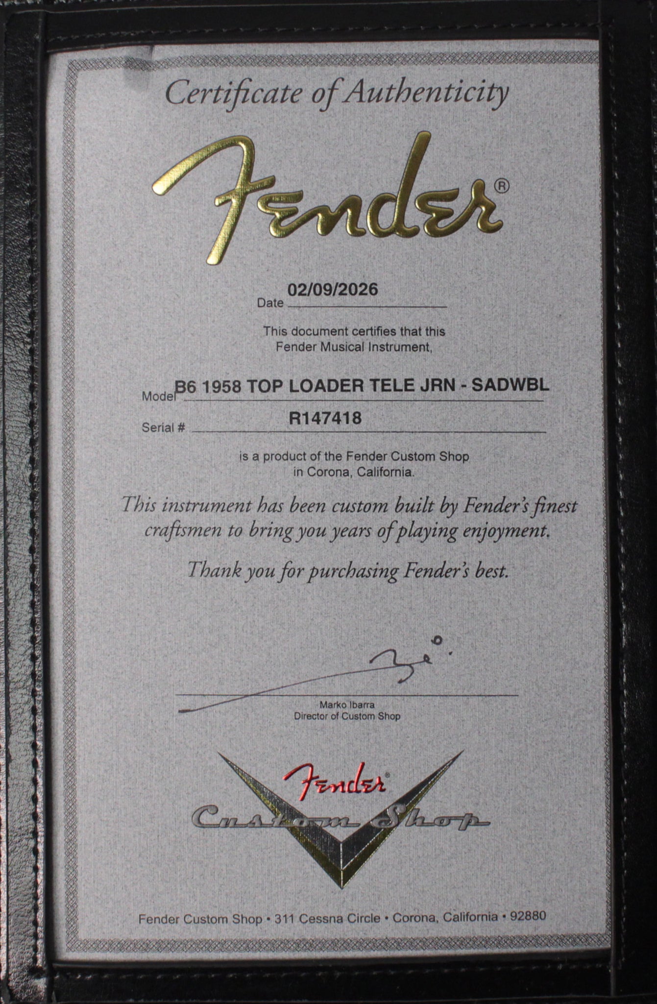 Fender Custom Shop 1958 Top Load Telecaster, Journeyman Relic 