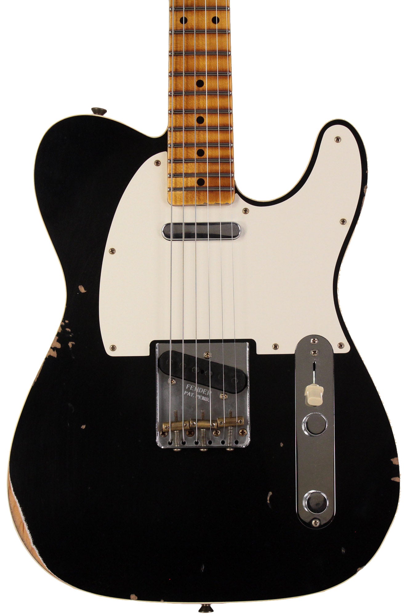 Fender Custom Shop 59 Tele Custom, Relic, Aged Black | Humbucker Music