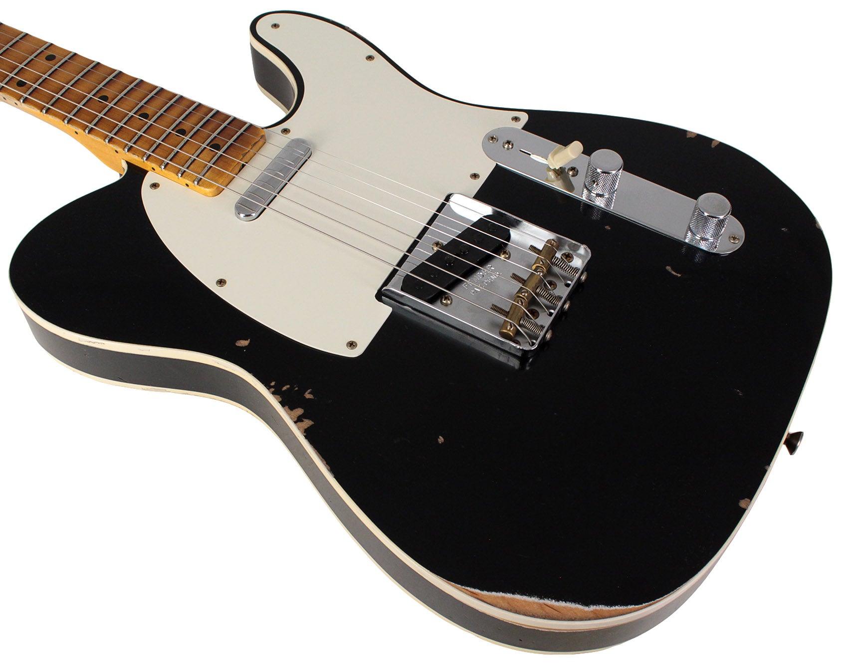 Fender Custom Shop 59 Tele Custom, Relic, Aged Black | Humbucker Music