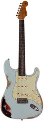 Fender Custom Shop 1960 Stratocaster, Heavy Relic, Aged Sonic Blue over 3-Tone Sunburst