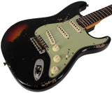 Fender Custom Shop 1960 Stratocaster, Heavy Relic, Aged Black over 3-color Sunburst