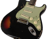 Fender Custom Shop 1960 Stratocaster, Heavy Relic, Aged Black over 3-color Sunburst
