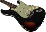 Fender Custom Shop 1960 Stratocaster, Heavy Relic, Aged Black over 3-color Sunburst