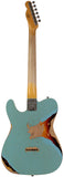 Fender Custom Shop Limited Reverse '60 Tele Custom, Heavy Relic, Aged Daphne Blue Over 3-Color Sunburst