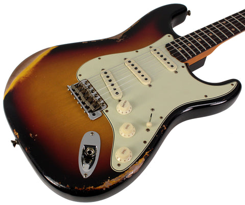 Fender Custom Shop '61 Strat, Heavy Relic, Super Faded Aged 3-Color Burst