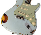 Fender Custom Shop '61 Strat, Heavy Relic, Super Faded Aged Sonic Blue over 3-Color Burst