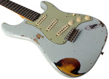 Fender Custom Shop '61 Strat, Heavy Relic, Super Faded Aged Sonic Blue over 3-Color Burst