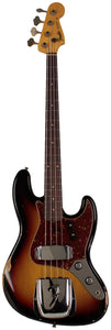 Fender Custom Shop 1962 Jazz Bass, Relic, 3-Tone Sunburst