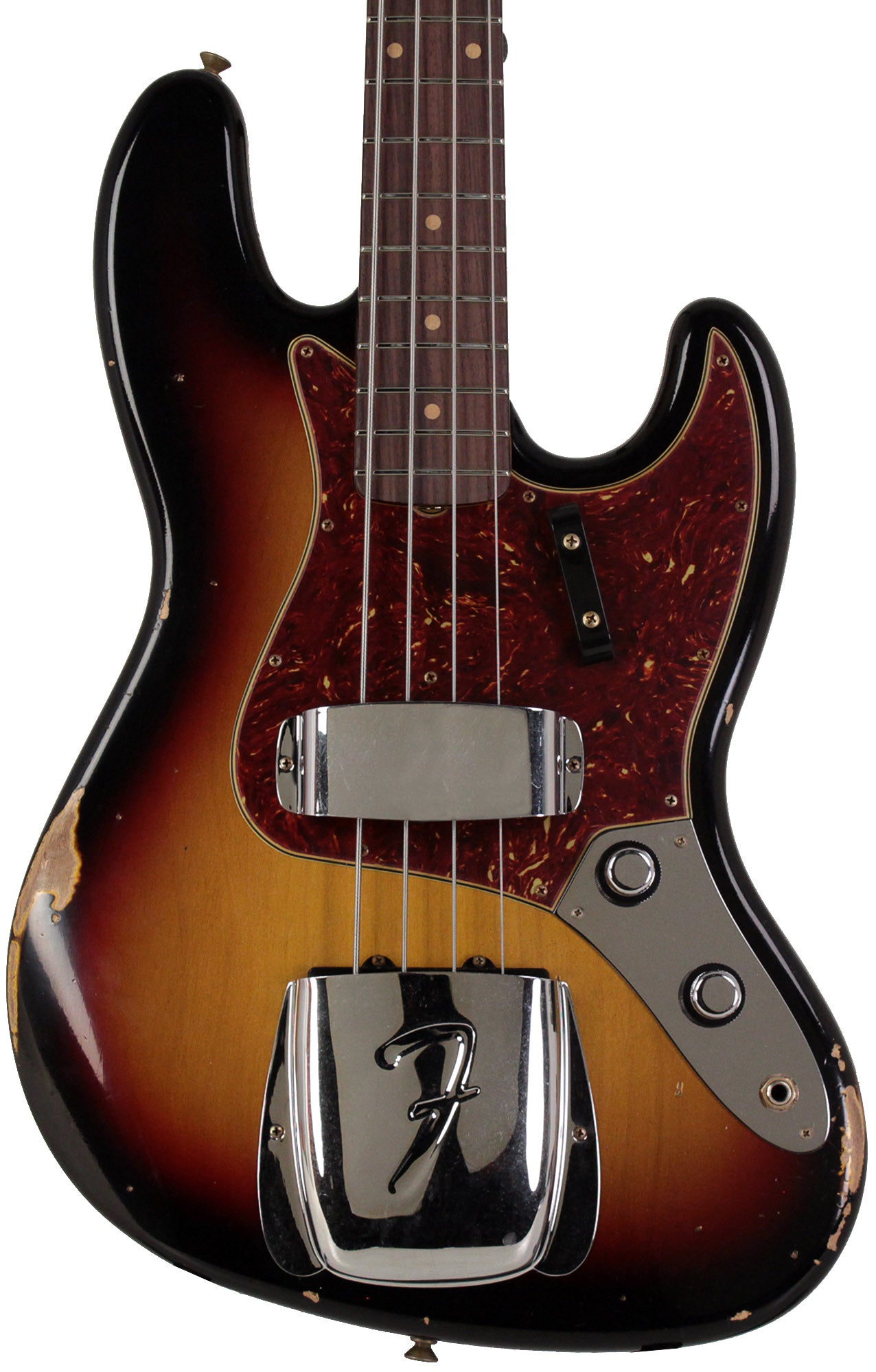 Fender Custom Shop 1962 Jazz Bass Relic 3 Tone Sunburst