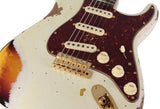 Fender Custom Shop Limited '62 Strat, Heavy Relic, Aged Olympic White Over 3-Color Sunburst