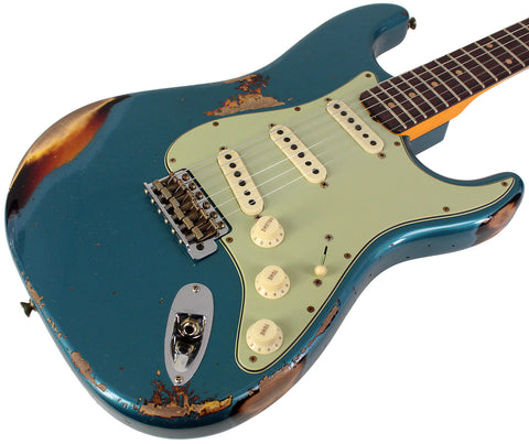 Fender Custom Shop '61 Strat, Heavy Relic, Aged Ocean Turquoise over 3-Color Burst
