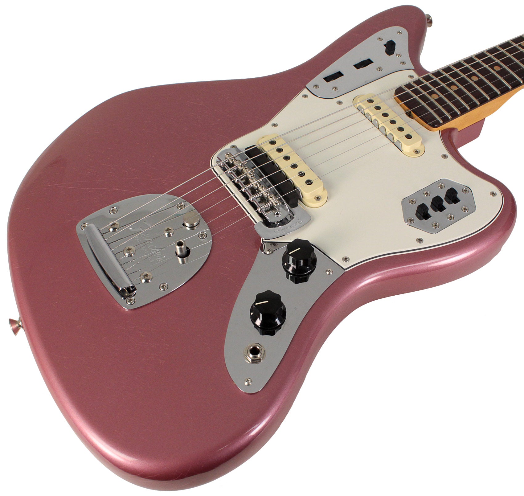 Custom Shop Offset Fender Custom Shop 1963 Jaguar DLX Closet Classic Guitar, Aged Burgund ...