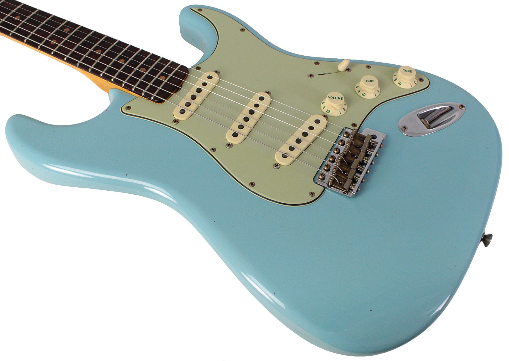 Fender stratocaster daphne blue rosewood sales