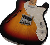Fender Custom Shop Limited 1968 Telecaster Thinline Guitar, Journeyman Relic, 3 Tone Sunburst