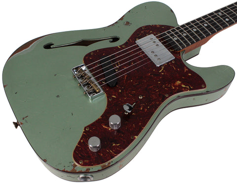 Fender Custom Shop Limited Edition '72 Telecaster Custom Thinline Relic, Sage Green Metallic