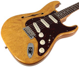 Fender Custom Shop Artisan Stratocaster, Thinline Roasted Ash Body With AAAA Maple Burl Top