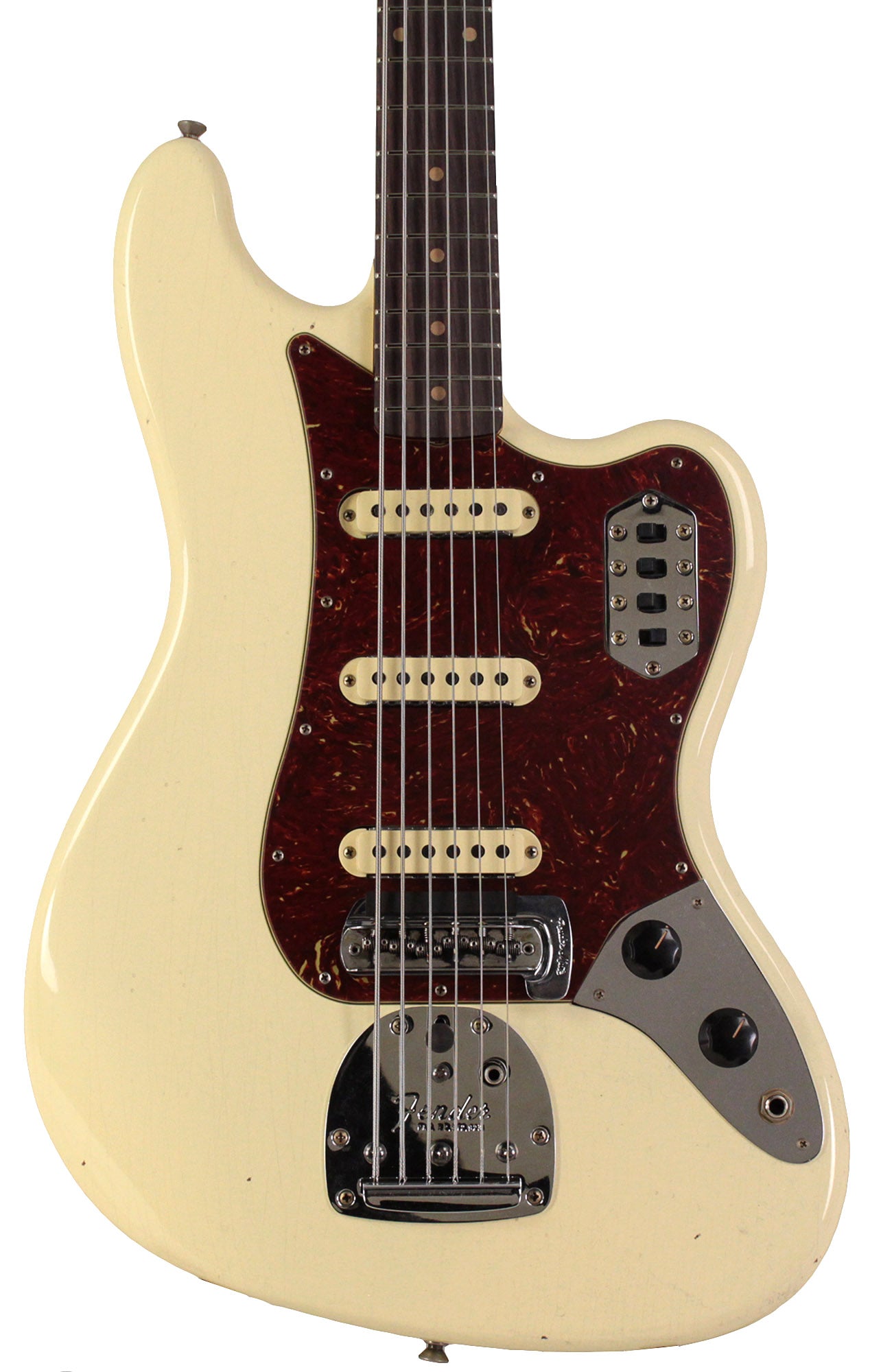 Custom Shop Offset Fender Custom Shop Bass VI Guitar, Journeyman Relic, Vintage White ...