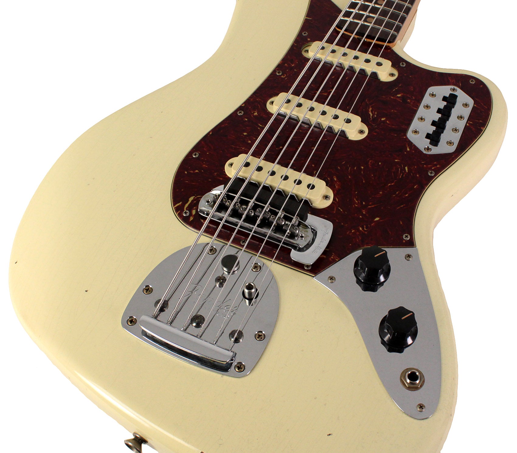 Custom Shop Offset Fender Custom Shop Bass VI Guitar, Journeyman Relic, Vintage White ...